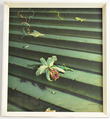 Lot 758 - AFTER TRETCHIKOFF; a print depicting lilies on...