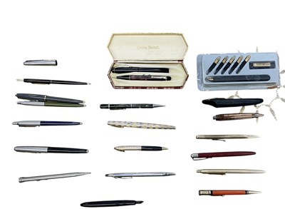 Lot 330 - A collection of assorted pens, fountain pens,...