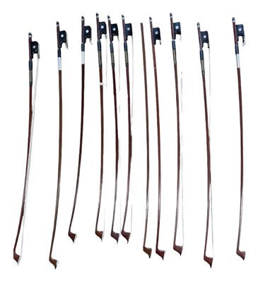 Lot 479 - Five three-quarter size nickel mounted cello...