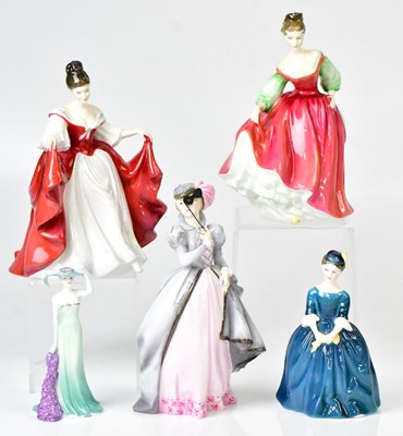 Lot 115 - ROYAL DOULTON; three figures of ladies,...