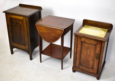 Lot 1614 - An Edwardian mahogany two tier drop-leaf occasional table