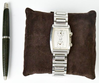 Lot 268 - DUNHILL; a Centenary Dual Time wristwatch, the...
