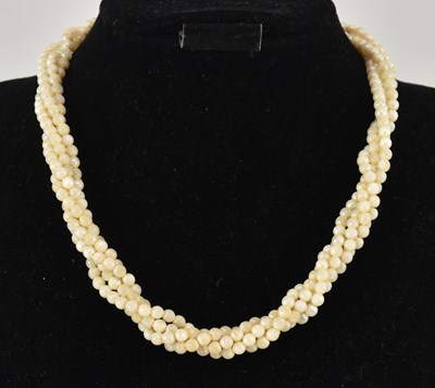 Lot 1432 - An intertwined twisted multistrand cultured...