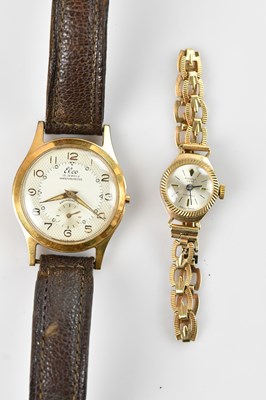 Lot 1102 - KIENZLE; a lady's 9ct gold wristwatch, with...