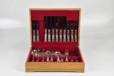 Lot 15 - A silver plated canteen of Kings pattern...