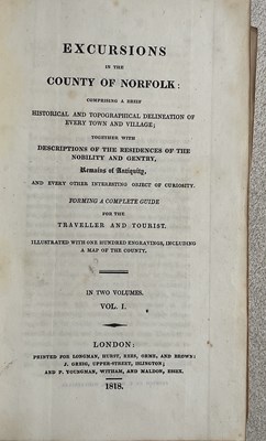 Lot 465 - Excursions in the County of Norfolk, a brief...