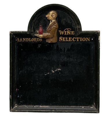 Lot 385 - A modern hand painted pub blackboard sign,...