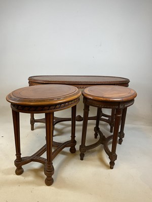 Lot 706 - An Italian 1920's walnut coffee table, length...