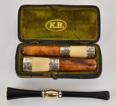 Lot 1314 - A cased pair of late Victorian hallmarked...