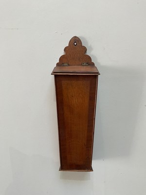Lot 2224 - A late 18th century crossbanded oak candle box,...