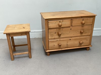 Lot 103 - A modern pine chest of two short over two long...