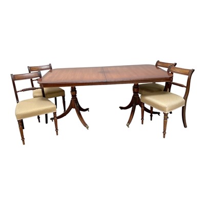 Lot 99 - A set of four 19th century mahogany bar back...