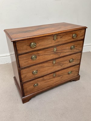 Lot 201 - A Georgian mahogany chest of four drawers on...