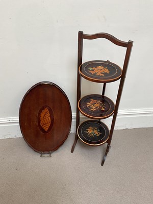 Lot 228 - An Edwardian inlaid mahogany butler's tray...