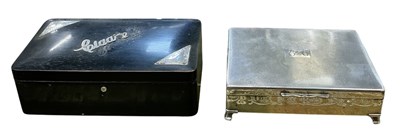 Lot 1183 - A George V hallmarked silver mounted ebony...