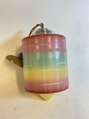 Lot 647 - A 1930s glass lamp shade