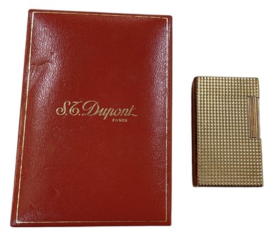 Lot 328 - S J DUPONT; a cased French gold plated...