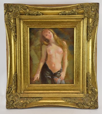 Lot 241 - UNATTRIBUTED; a modern oil on canvas, portrait...
