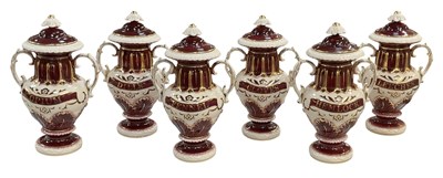 Lot 579 - A set of six reproduction twin handled...