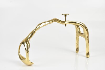 Lot 2220 - DAVID MARSHALL; a cast brass stylish wine...