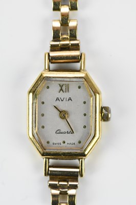 Lot 492 - AVIA; a lady’s 9ct gold quartz wristwatch,...