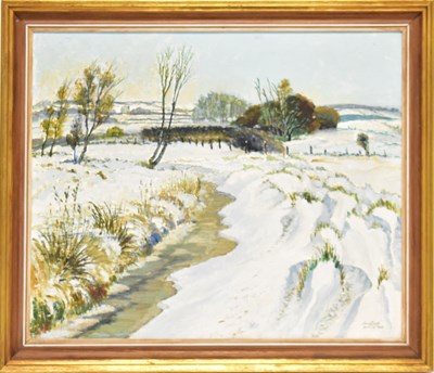 Lot 401 - LEVI LUMB (1900-1979); oil on board, winter...