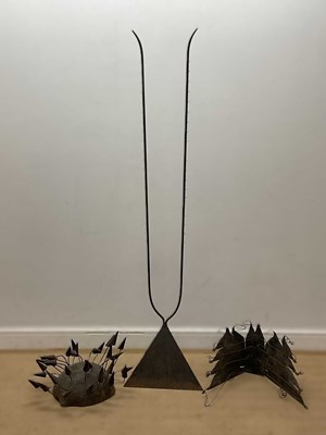 Lot 144 - DANIEL AZARO; three various metal sculptural...