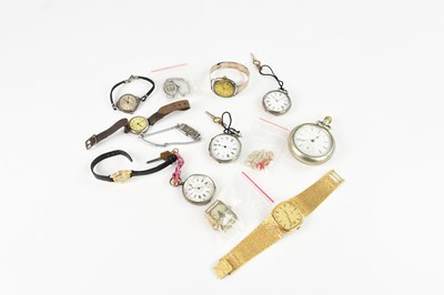 Lot 1101 - Two Continental silver wristwatches, with a...