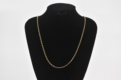 Lot 354 - A 9ct gold necklace, tests as 9.24kt gold on a...