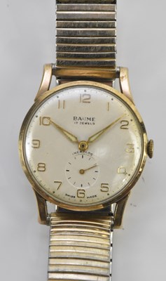 Lot 1065 - BAUME; a gentleman’s 9ct gold wristwatch, the...