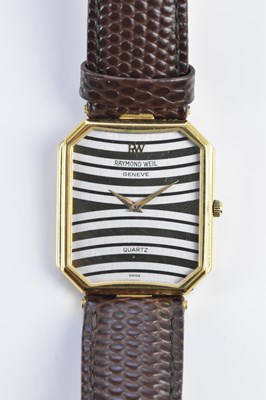 Lot 1118 - RAYMOND WEIL; a gentleman’s 16ct electroplated...