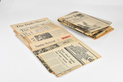 Lot 500 - A collection of WWI and later newspapers and...