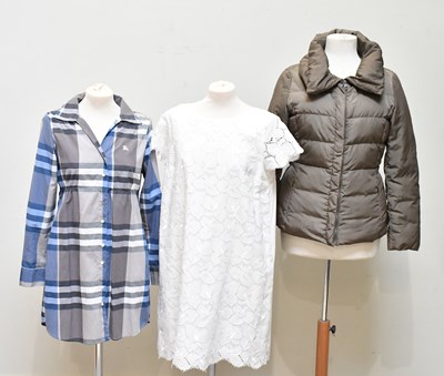 Lot 1317 - MAX MARA; a Weekend beige padded short jacket...