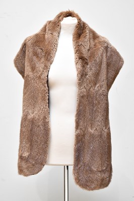 Lot 1309 - HARRODS, LONDON; a fully lined mink stole,...