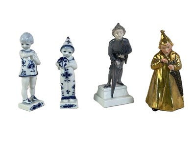 Lot 224 - ROYAL COPENHAGEN; four porcelain figures,...