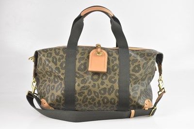 Lot 1409 - MULBERRY; a leopard print scotch grain large...