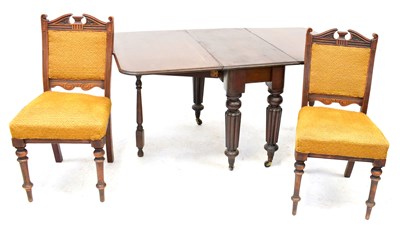 Lot 24 - A Victorian mahogany drop-leaf gateleg table,...