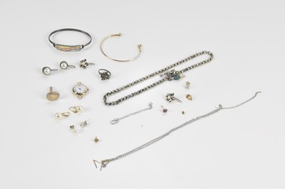 Lot 780 - A pair of yellow gold and cultured pearl drop...
