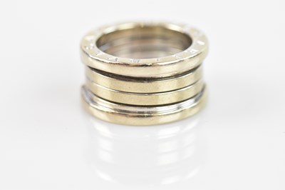 Lot 462 - BULGARI; an 18kt white gold B.zero1 ring,...