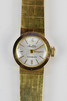 Lot 1031 - ARCTOS; a lady’s Incabloc wristwatch, the case...