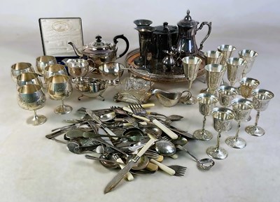 Lot 733 - A quantity of silver plated items including...
