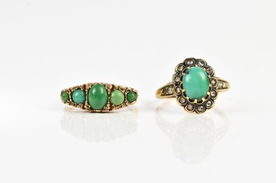 Lot 571 - An early 20th century 9ct textured gold five...