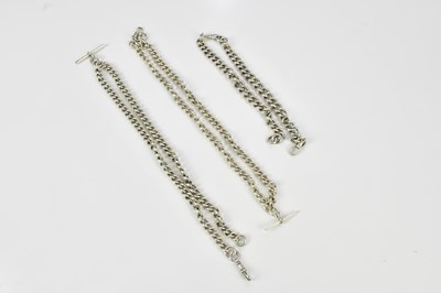 Lot 757 - Two heavy gauge hallmarked silver Albert...