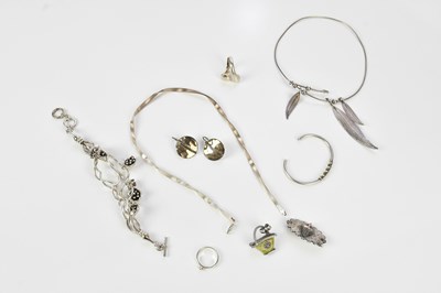 Lot 760 - A collection of hallmarked silver and sterling...