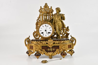 Lot 2297 - A late 19th century French gilt spelter...