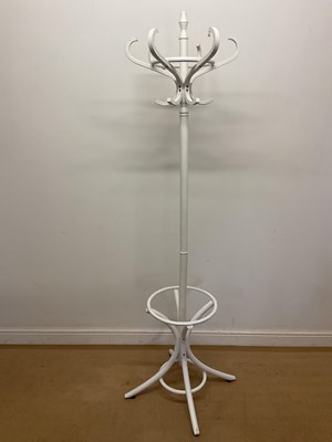 Lot 722 - A modern white painted coat and umbrella stand,...