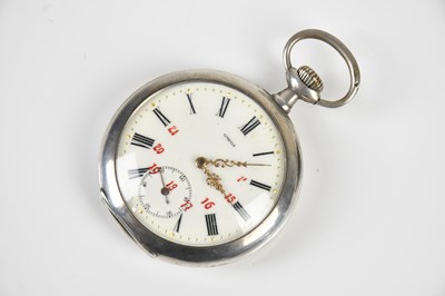 Lot 1146 - OMEGA; a stainless steel cased crown wind open...