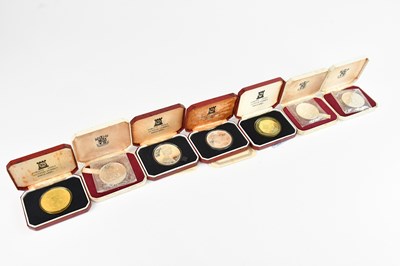 Lot 557 - THE ROYAL MINT; three 1970 Isle of Man silver...