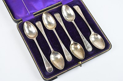 Lot 275 - BARKER BROTHERS; a cased set of six Edward VII...