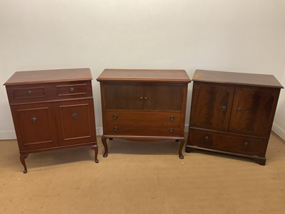 Lot 801 - Three reproduction cabinets, comprising a...